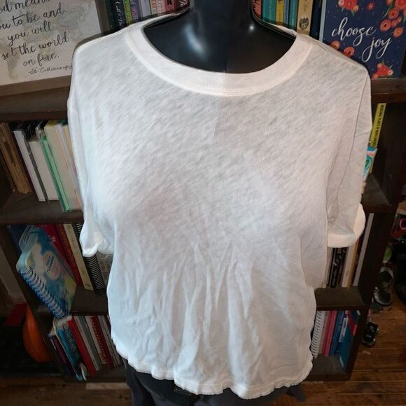 We the Free oversized XS normcore comfortable white slub tee - Picture 1 of 3